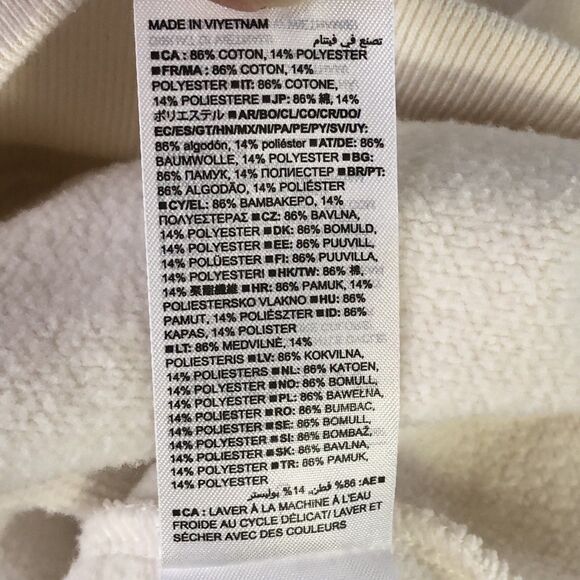 Gap Men’s 1/4  zip Ivory Frost pull over sweatshirt size large - Picture 14 of 15